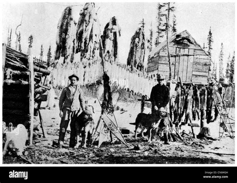 First Published 1917 Trapper Camp Alaska Stock Photo Alamy