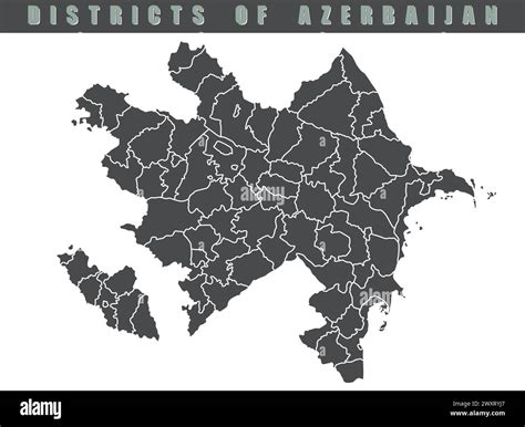 Azerbaijan Country Map Map Of Azerbaijan In Gray Color Detailed Gray