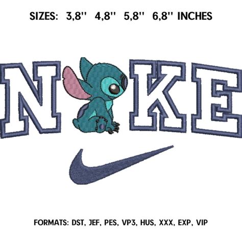 Nike Blue Stitch Embroidery Design File Pes Lilo And Stitch Inspire Uplift