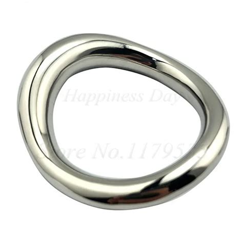 Stainless Steel Penis Bondage Lock Cock Ring Heavy Duty Male Metal Ball Scrotum Stretcher Delay