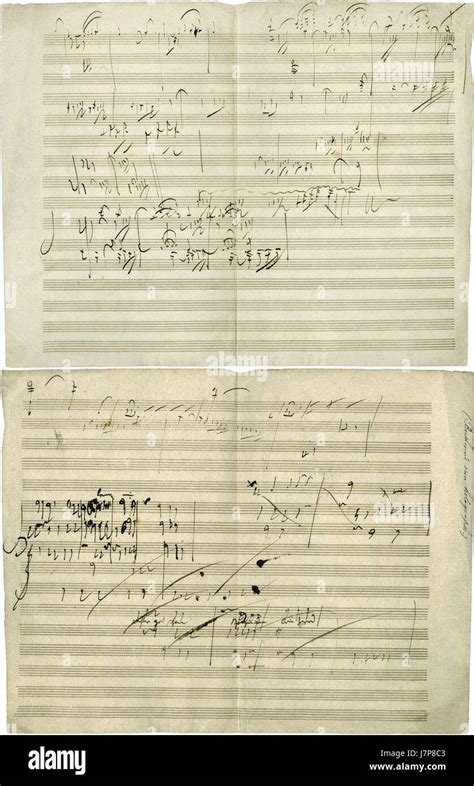 Beethoven Opus 101 Manuscript Stock Photo Alamy