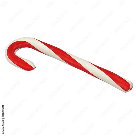 Candy Cane Isolated On A White Background Stock Illustration Adobe Stock