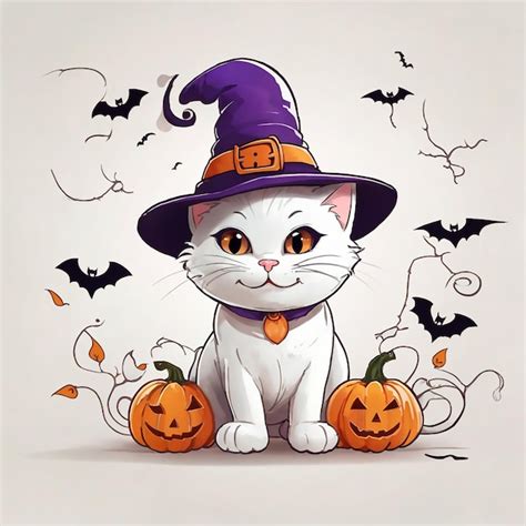 Premium Vector Cute Halloween Cat