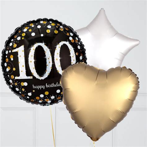 Sparkling Celebration 100th Birthday Balloon Bouquet Joballoonsie