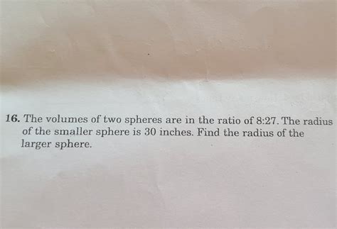 Answered 6 The Volumes Of Two Spheres Are In… Bartleby