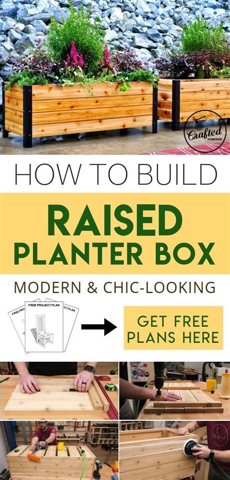 How To Build A Diy Modern Raised Planter Box — Crafted Workshop Diy