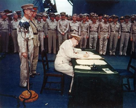 Usa C 4627 Color Surrender Of Japan Tokyo Bay 2 September 1945