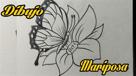 Cómo dibujar una mariposa posada en una flor súper fácil YouTube