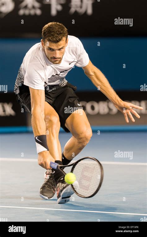 Melbourne Australia 25th Jan 2015 10th Seed Grigor Dimitrov BUL