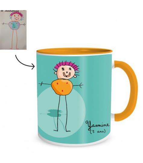 Le dessin de vos enfants imprimé sur un joli mug en céramiqu