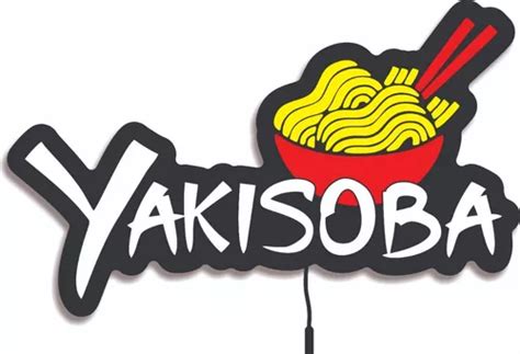 Yakisoba Luminoso Led Placa Letreiro