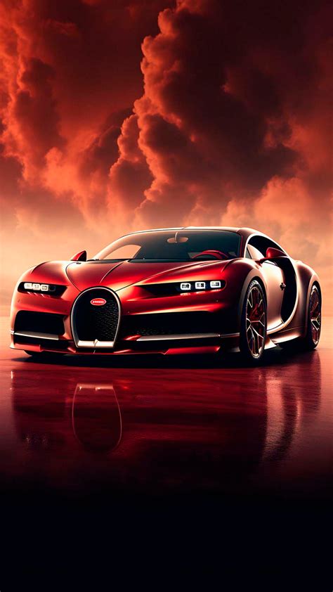 Bugatti Chiron Iphone Wallpaper 4k Red Supercar