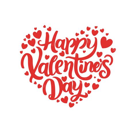 Happy Valentines Day Text Design In A Love Shape Typography Vector Candy Heart Heart Love