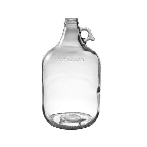 4l 128oz Gallon Clear Glass Growler Handled Jug 38ct Wells Can Company