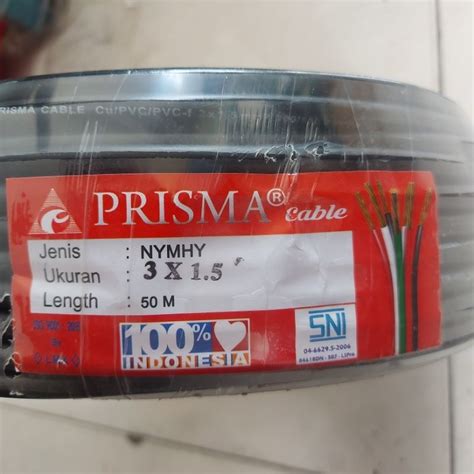 Jual Kabel Listrik PRISMA NYMHY Ukuran 3x1 5 Panjang 50 Meter Serabut