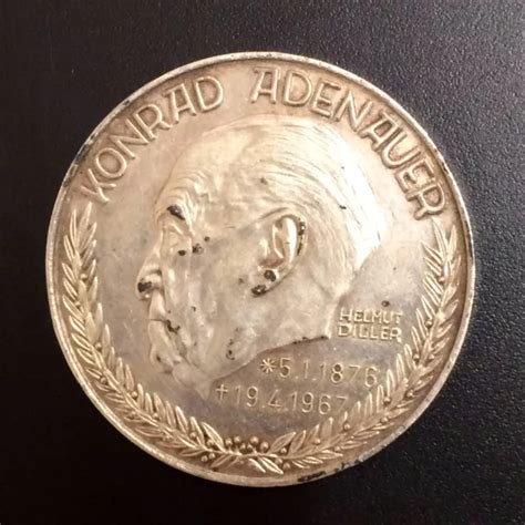 HELMUT DILLER MEDAILLE Konrad Adenauer EUR 45 00 PicClick DE