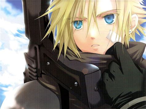 Perban Rambut Pirang Mata Biru Cloud Strife Cloud Strife Final Fantasy Anime Cloud Strife