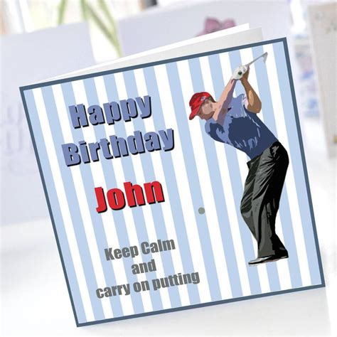 Personalised Golf Card By Amanda Hancocks Golf Birthday Cards Golf