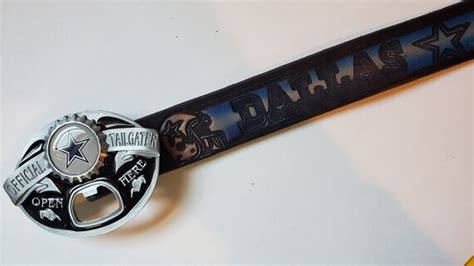 DALLAS COWBOYS Genuine Leather Belt & NFL - Etsy