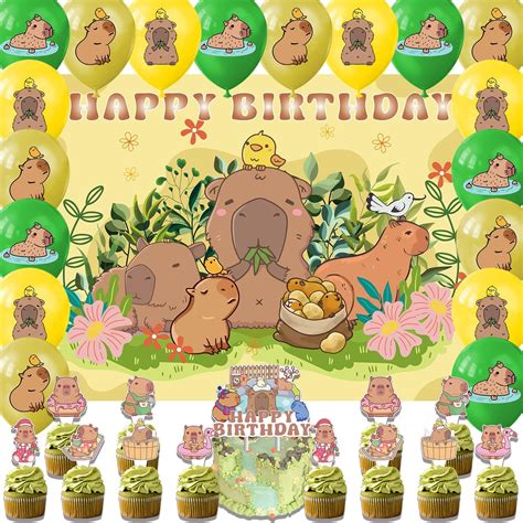 Capybara Party Decoration，capybara Birthday Decorations For Kids