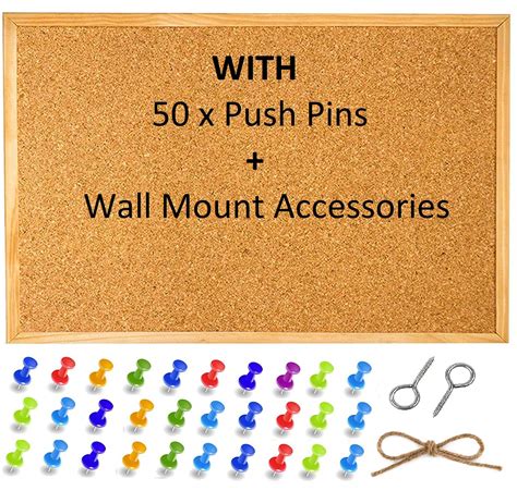 Buy Large Cork Pin Notice Board Bulletin Vision Boards For Home Bedroom