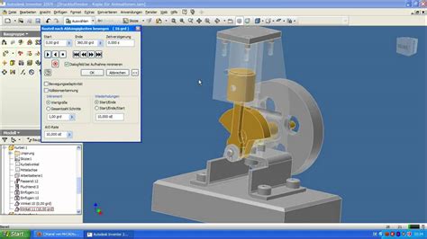 Cad Tutorial Autodesk Inventor Deutsch Druckluftmotor Animation