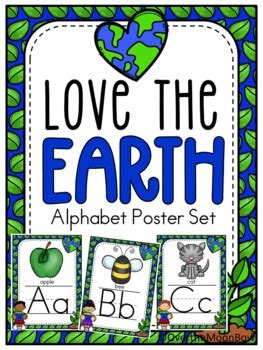 Love The Earth Alphabet Poster Set Nature By Over The Moonbow