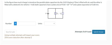 Solved In The Figure How Much Charge Is Stored On The Chegg