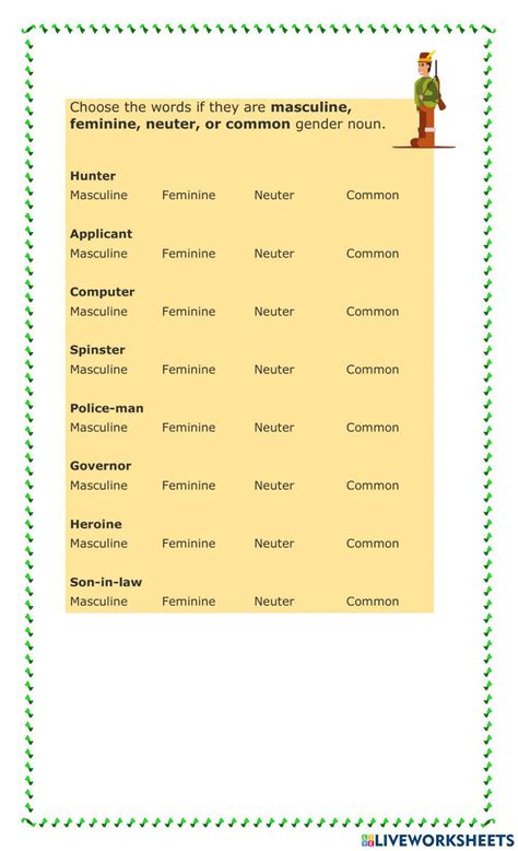 2011859 Noun Gender Debby Handayani Liveworksheets