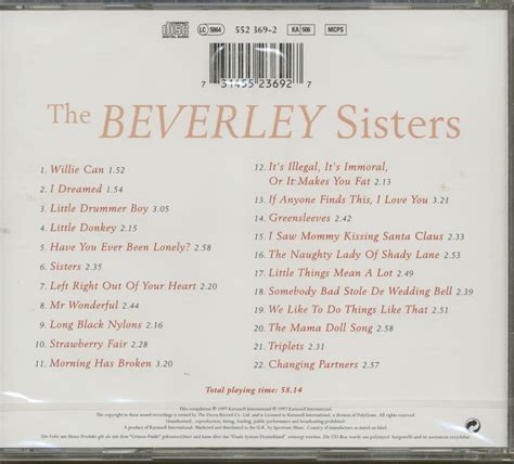 The Beverly Sisters CD: The Very Best Of The Beverly Sisters (CD ...