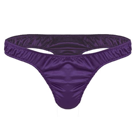 Sexy Men S Underwear Panties Low Rise Bikini Satin Thong Comfy Brief