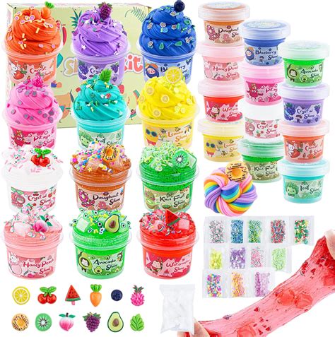 Okaybee 32 Fl Oz Big Premade Slime Kit 12 Pack Slimes Includes 6