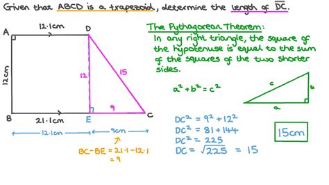 Question Video Finding The Unknown Lengths In A Right Triangle Using