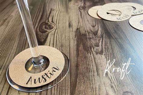 Wine Identifier Tags Personalized Calligraphy Wine Glass Etsy