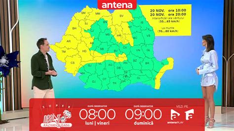 Super Neatza 20 Noiembrie 2024 Prognoza Meteo Cu Ramona Olaru Vânt şi Ploi în Jumătatea De