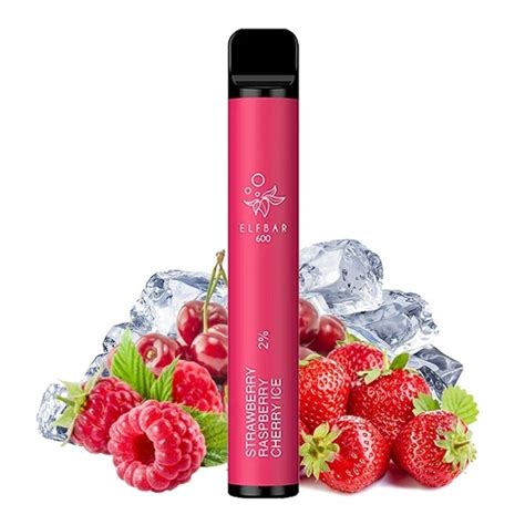 Elf Bar 600 Strawberry Raspberry Cherry Ice €7 99 € City Vape