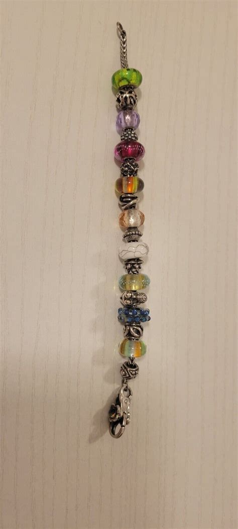 Authentic Trollbeads Bracelet With All Genuine Beads Gem