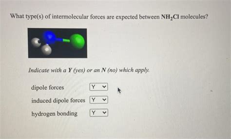 Solved What Type S Of Intermolecular Forces Are Expected Chegg