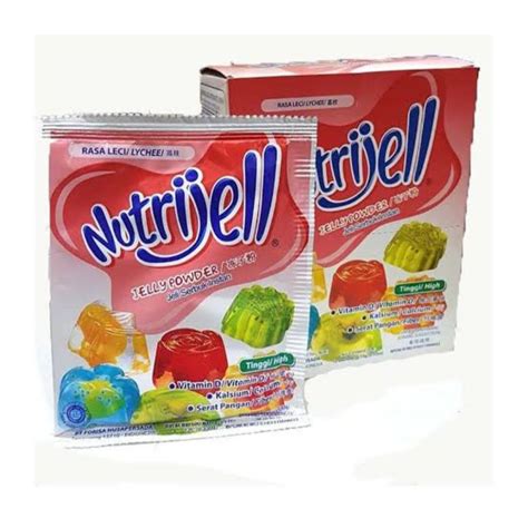 Jual Nutrijell Jelly Powder Rasa Leci 10 GR Box Shopee Indonesia