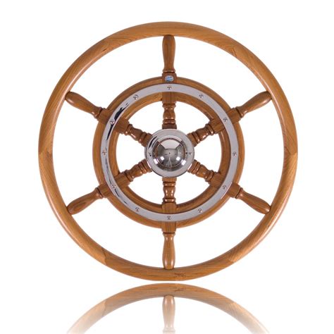 stazo solid teak steering wheel type  solent chandlery