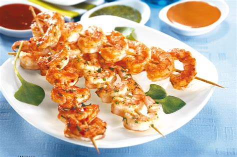 Brochettes de crevettes marinées en 3 recettes Kiss My Chef