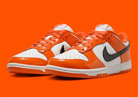 Nike Dunk Low"Orange/Black" Patent Leather DJ9955-800 | SneakerNews.com