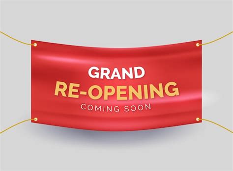 Re Opening Soon Banner Concept Free Vector