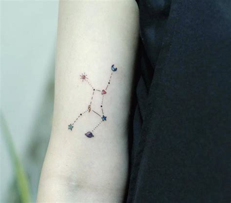 Virgo Constellation Tattoo On The Bicep