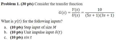 Solved Problem 1 30 ﻿pts ﻿consider The Transfer