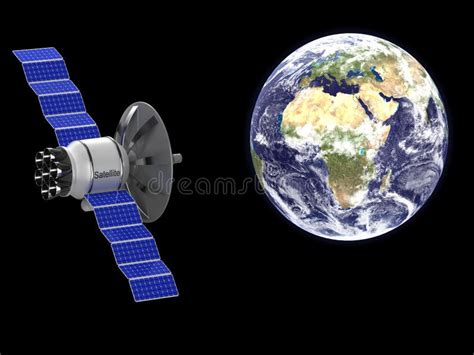 An artificial satellite stock illustration. Illustration of data - 23799471