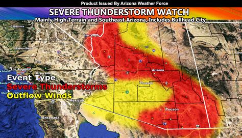 Severe Thunderstorm Watch Issued For High Terrain, Kingman, Bullhead ...