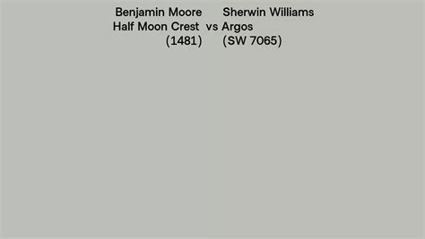 Benjamin Moore Half Moon Crest 1481 Vs Sherwin Williams Argos Sw 7065 Side By Side Comparison