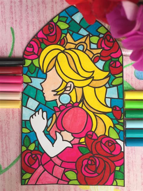 Princess Peach Stained Glass From Mario Odyssey By Dodark On Deviantart