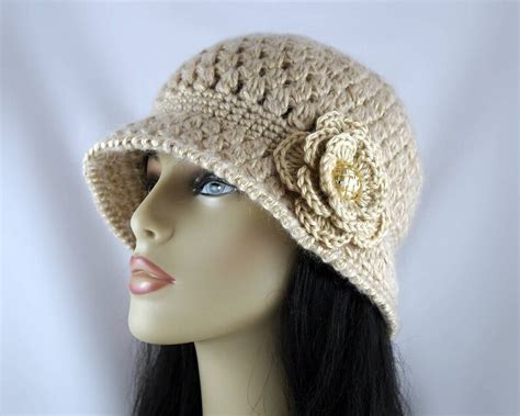 Crochet Pattern Classic Cloche With Flower H1006 Flapper 1920s Roaring